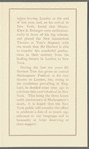 Flier for Henry VIII starring Sir Herbert Tree, from New Amsterdam Theatre Shakespeare Tercentenary Festival