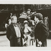 Roger Rees (right) and unidentified actors in the stage production The Life and Adventures of Nicholas Nickleby