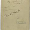 Ren Mulford, Cincinnati correspondent of Sporting Life, Sincerely yours Ren Mulford Feb. 17, 1900