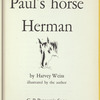 Paul's Horse Herman