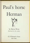 Paul's Horse Herman