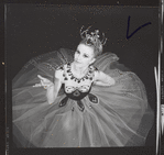 Studio portrait of Violette Verdy for the New York City Ballet production Jewels, Act 3, Emeralds