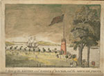 A view of the Battery and harbour of New York, and the Ambuscade frigate