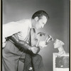 George Balanchine posed as sculptor