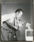 George Balanchine posed as sculptor