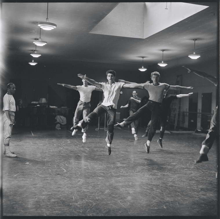 Dancers in rehearsal for West Side Story