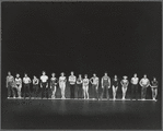 Line-up scene from the stage production A Chorus Line (Philadelphia production)