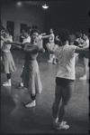 [B3-23B] Dancers in rehearsal for the stage production West Side Story