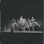 Chita Rivera and chorus in the stage production West Side Story
