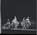 Chita Rivera and chorus in the stage production West Side Story