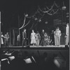 Carol Lawrence, Larry Kert, Ken Le Roy, Chita Rivera, Lee Theodore (a.k.a. Lee Becker) and unidentified others in the gym scene from the stage production West Side Story