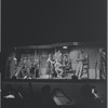 Chita Rivera and unidentified gang members in the stage production West Side Story