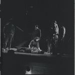 Carol Lawrence and Larry Kert in death scene from the stage production West Side Story