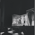 Carol Lawrence and cast in bedroom scene from the stage production West Side Story