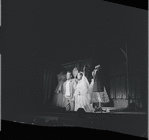 Larry Kert and Carol Lawrence in wedding scene from the stage production West Side Story