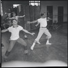 Jerome Robbins directs dancers in rehearsal for the stage production West Side Story