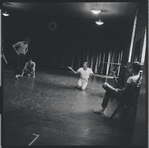 Jerome Robbins directs dancers in rehearsal for the stage production West Side Story