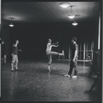 Jerome Robbins directs dancers in rehearsal for the stage production West Side Story