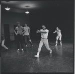 Jerome Robbins directs dancers in rehearsal for the stage production West Side Story