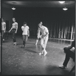 Jerome Robbins directs dancers in rehearsal for the stage production West Side Story