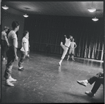 Jerome Robbins directs dancers in rehearsal for the stage production West Side Story