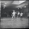 Jerome Robbins directs dancers in rehearsal for the stage production West Side Story