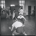 Fight scene rehearsal for the stage production West Side Story