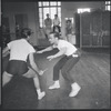 Fight scene rehearsal for the stage production West Side Story