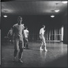 Jerome Robbins in fight scene rehearsal for the stage production West Side Story