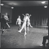 Jerome Robbins in fight scene rehearsal for the stage production West Side Story