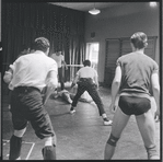 Fight scene rehearsal for the stage production West Side Story
