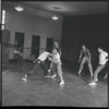 Dancers rehearse fight scene for the stage production West Side Story