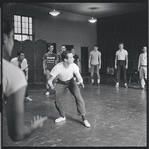 Fight scene rehearsal for the stage production West Side Story