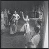 Chita Rivera (seen from higher angle) in rehearsal for the stage production West Side Story