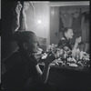 Irene Sharaff in dressing room during rehearsals for the stage production West Side Story
