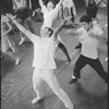 Dancers rehearsing for the stage production West Side Story