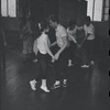 Unidentified actress and actor in rehearsal for the stage production West Side Story