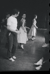 Ken Le Roy, Chita Rivera, and Lee Becker rehearsing for the stage production West Side Story