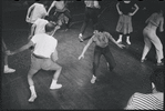 Jerome Robbins and Lee Theodore (a.k.a. Lee Becker) rehearsing for the stage production West Side Story