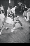 Jerome Robbins and Lee Theodore (a.k.a. Lee Becker) rehearsing for the stage production West Side Story