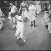 Peter Gennaro directing dancers during rehearsal for the stage production West Side Story