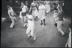 Peter Gennaro directing dancers during rehearsal for the stage production West Side Story