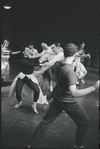 Chita Rivera, Ken Le Roy and cast in rehearsal for the stage production West Side Story