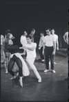 Peter Gennaro directing Chita Rivera and cast in rehearsal for the stage production West Side Story