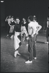 Chita Rivera and cast in rehearsal for the stage production West Side Story