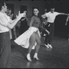 Chita Rivera, Ken Le Roy and cast in rehearsal for the stage production West Side Story