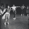 Chita Rivera and cast in rehearsal for the stage production West Side Story