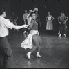 Chita Rivera, Ken Le Roy and cast in rehearsal for the stage production West Side Story