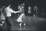 Chita Rivera, Ken Le Roy and cast in rehearsal for the stage production West Side Story