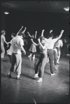 Dancers in rehearsal for the stage production West Side Story